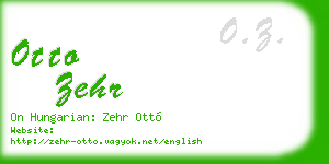otto zehr business card