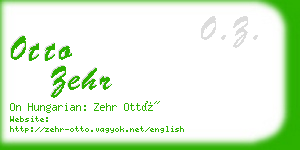 otto zehr business card